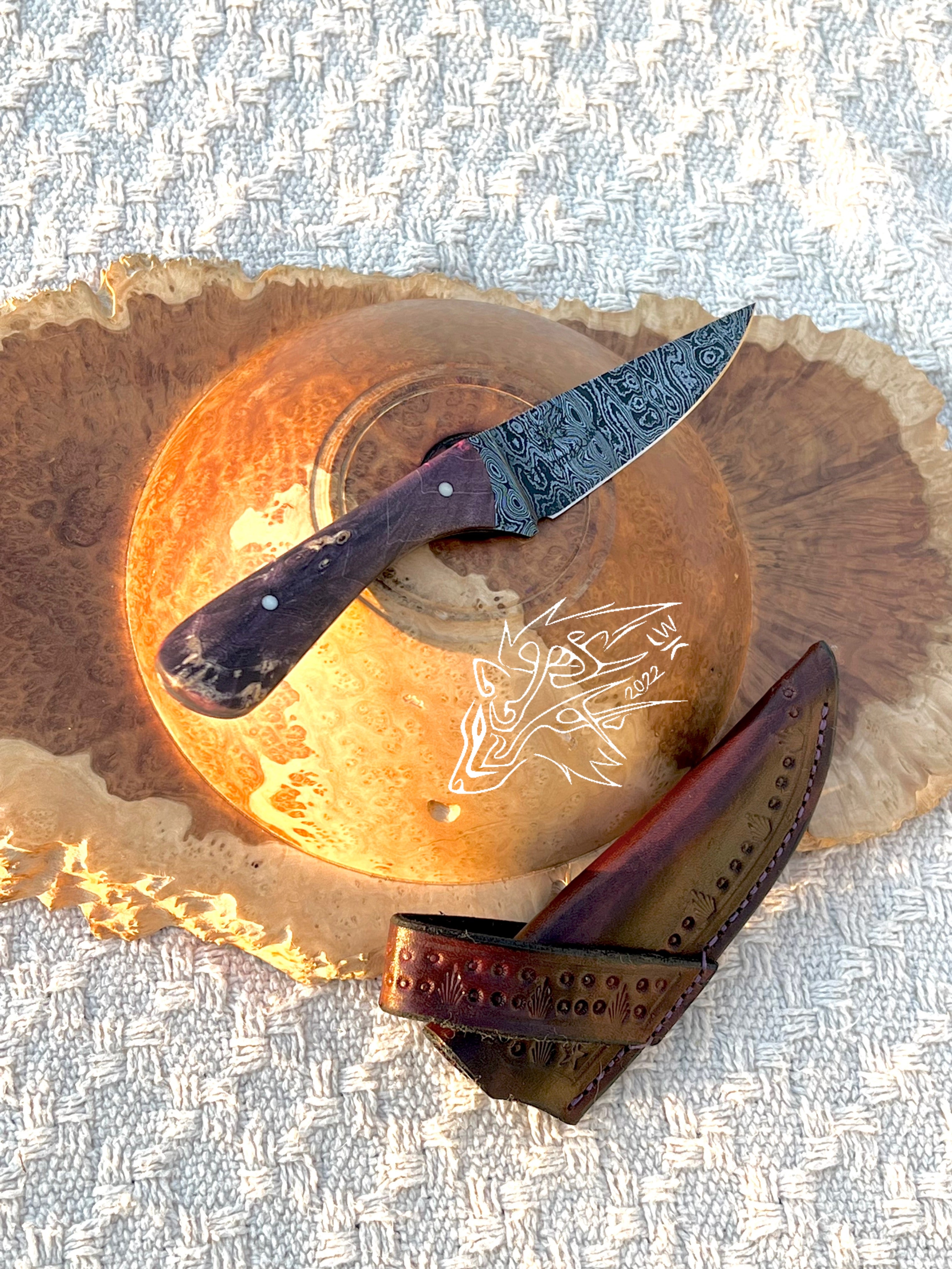 Damascus blade Lost Wood Knives